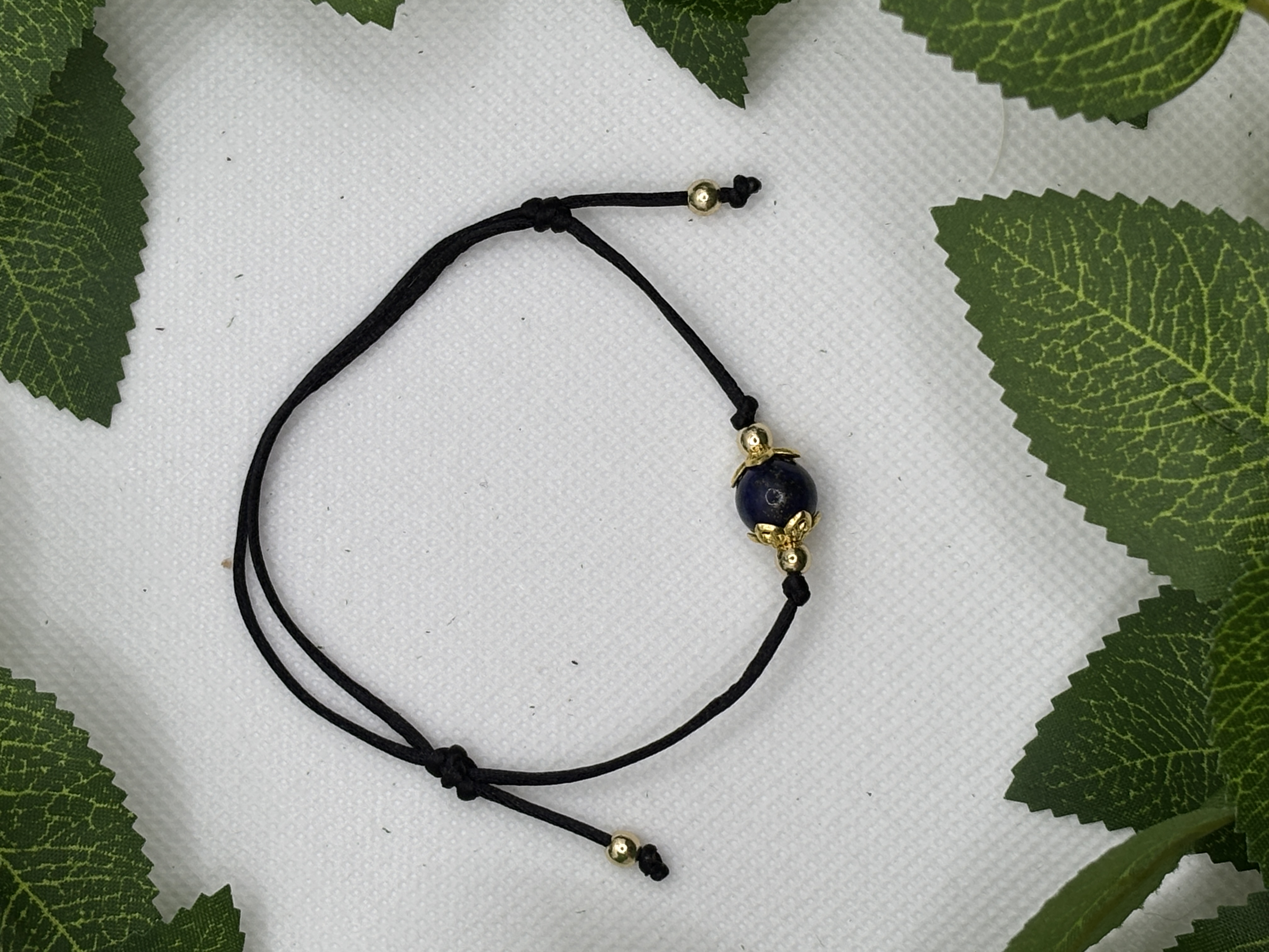 Bracelet cordon en lapis lazuli