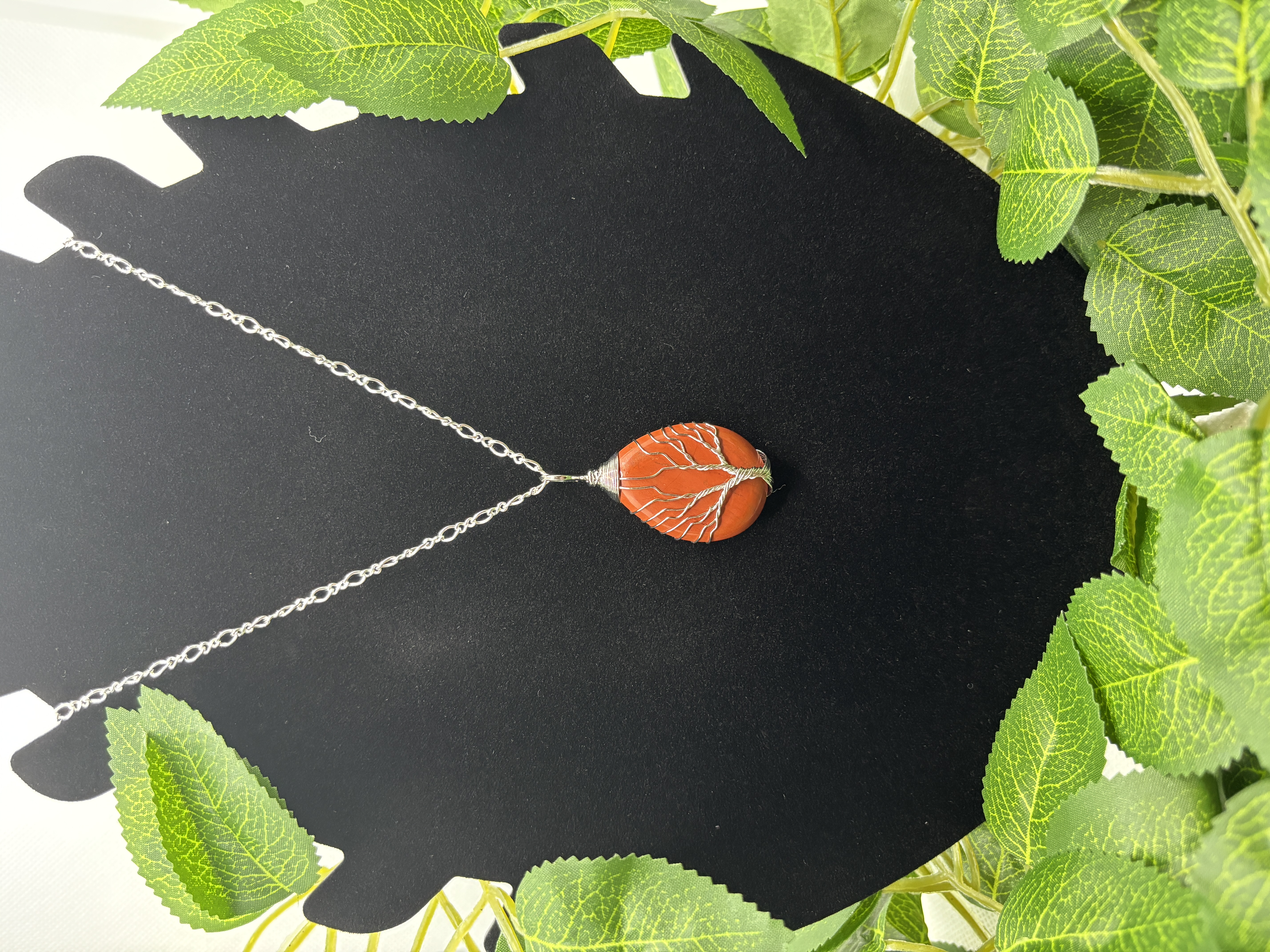 Collier en Jaspe Rouge