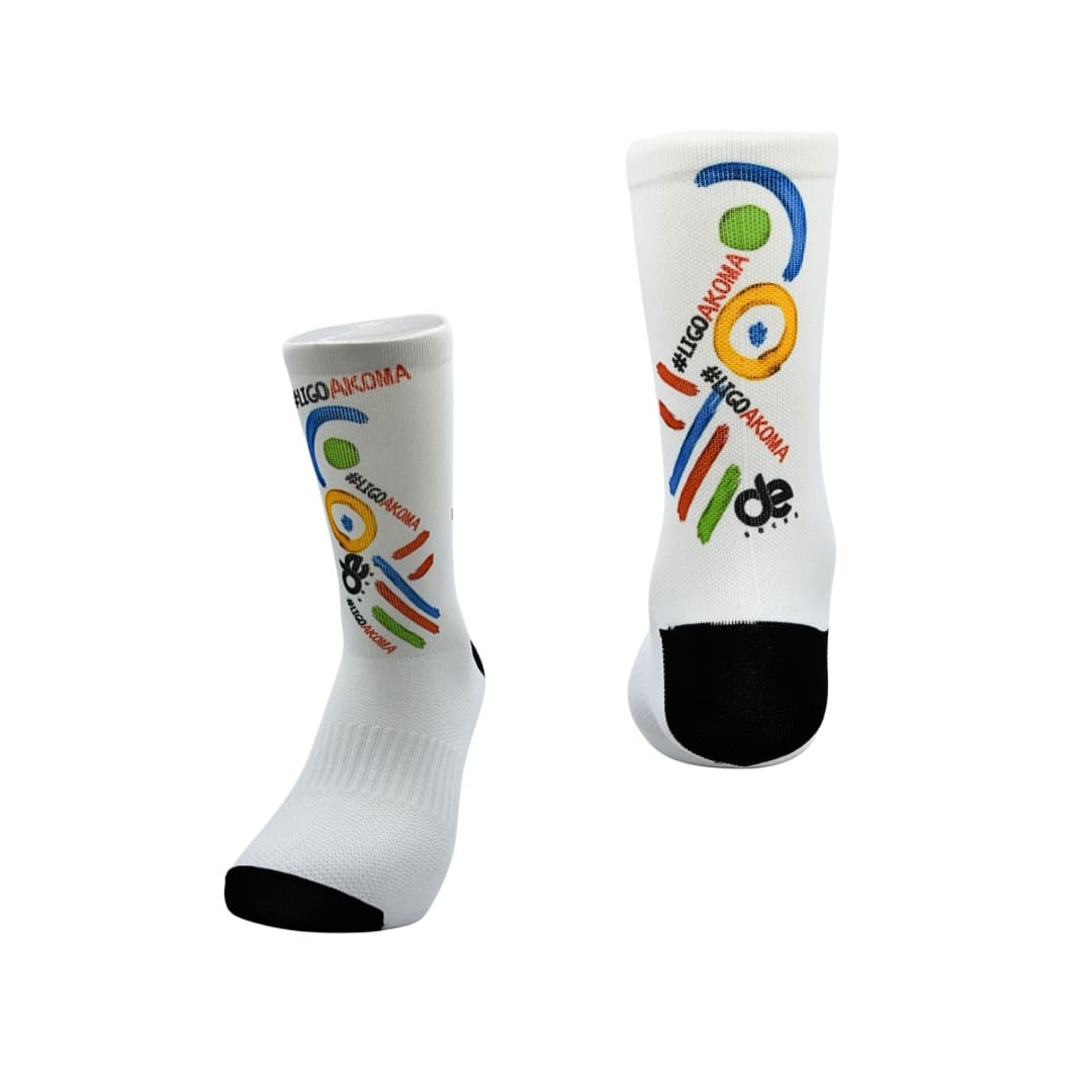 Λευκές Αθλητικές Κάλτσες για Τρέξιμο #LigoAkoma  - desocks.gr