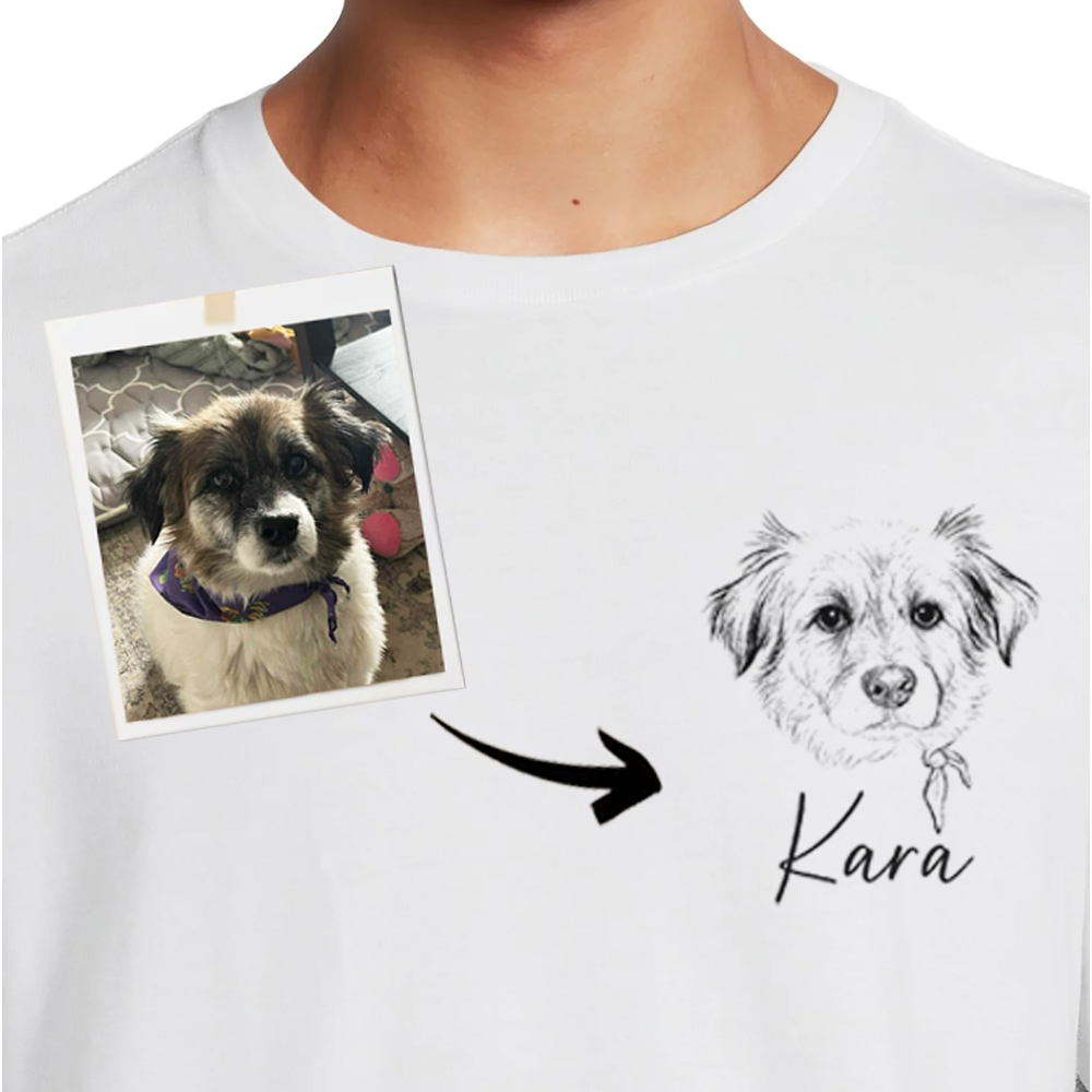 Custom Pet Portrait T-Shirt