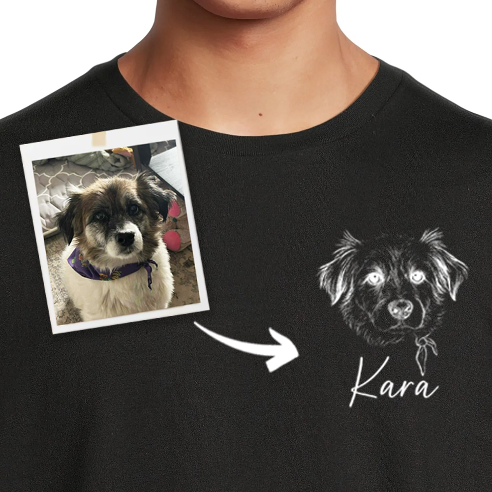 Custom Pet Portrait T-Shirt