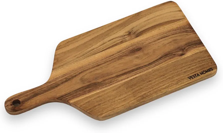 Wooden Chopping Board/Cutting/Serving Board, Platter for Kitchen Vegetables, Fruits & Cheese | Natural Wood