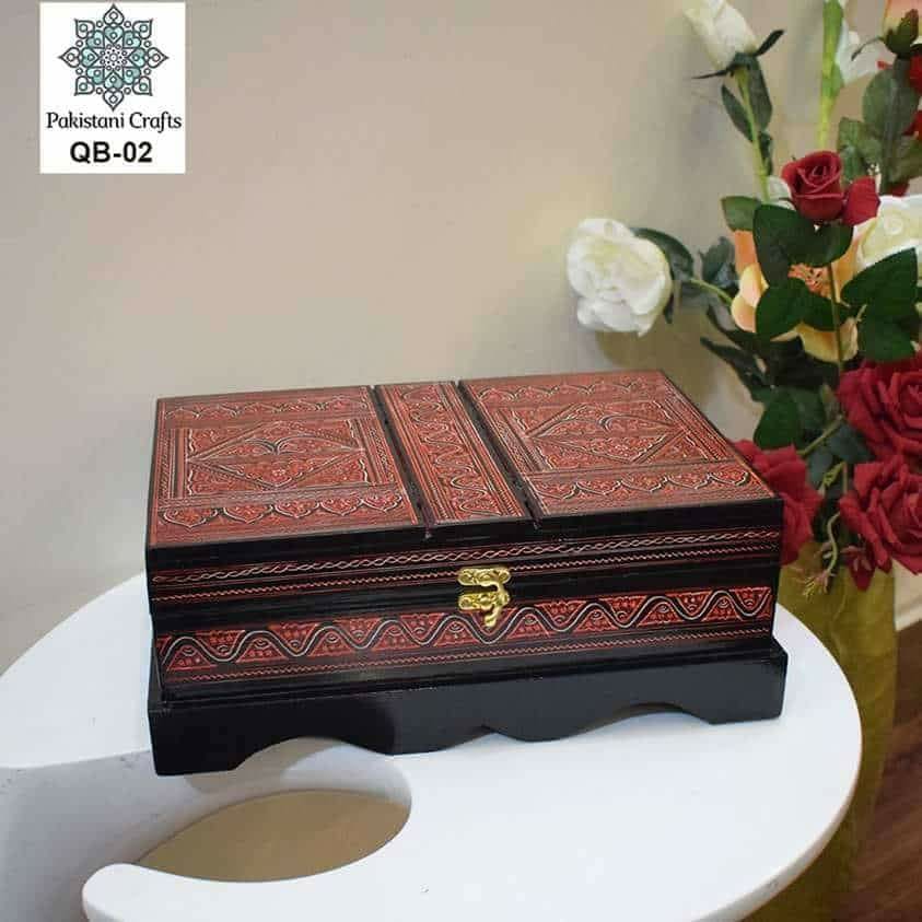 Wooden Handmade Quran e Pak Rehal with Naqshi work