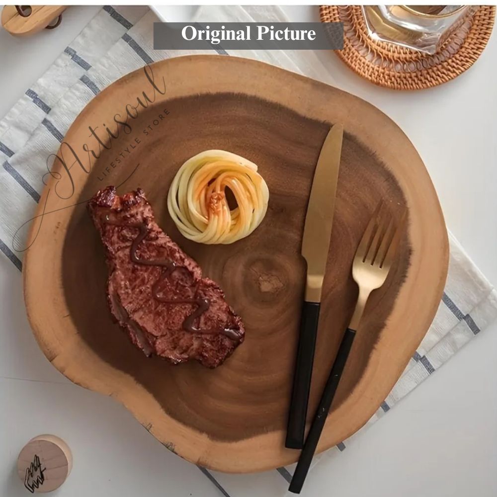 Artisoul Handcrafted Wood Slice Cutting Board – Food Safe | Serving Tray & Decorative Platter