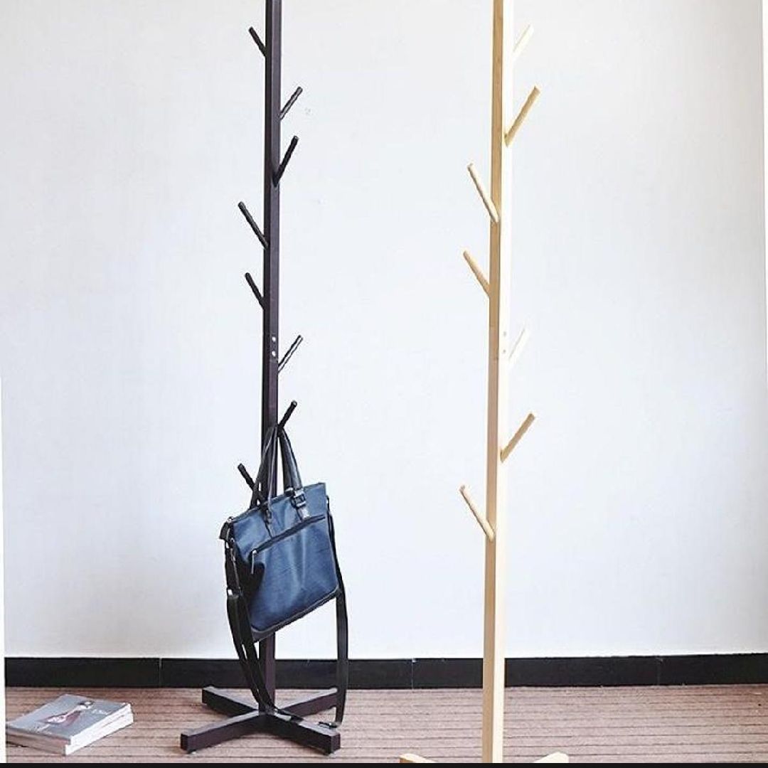 Artisoul Elegant Floor-Standing Metal Coat & Purse Hanger