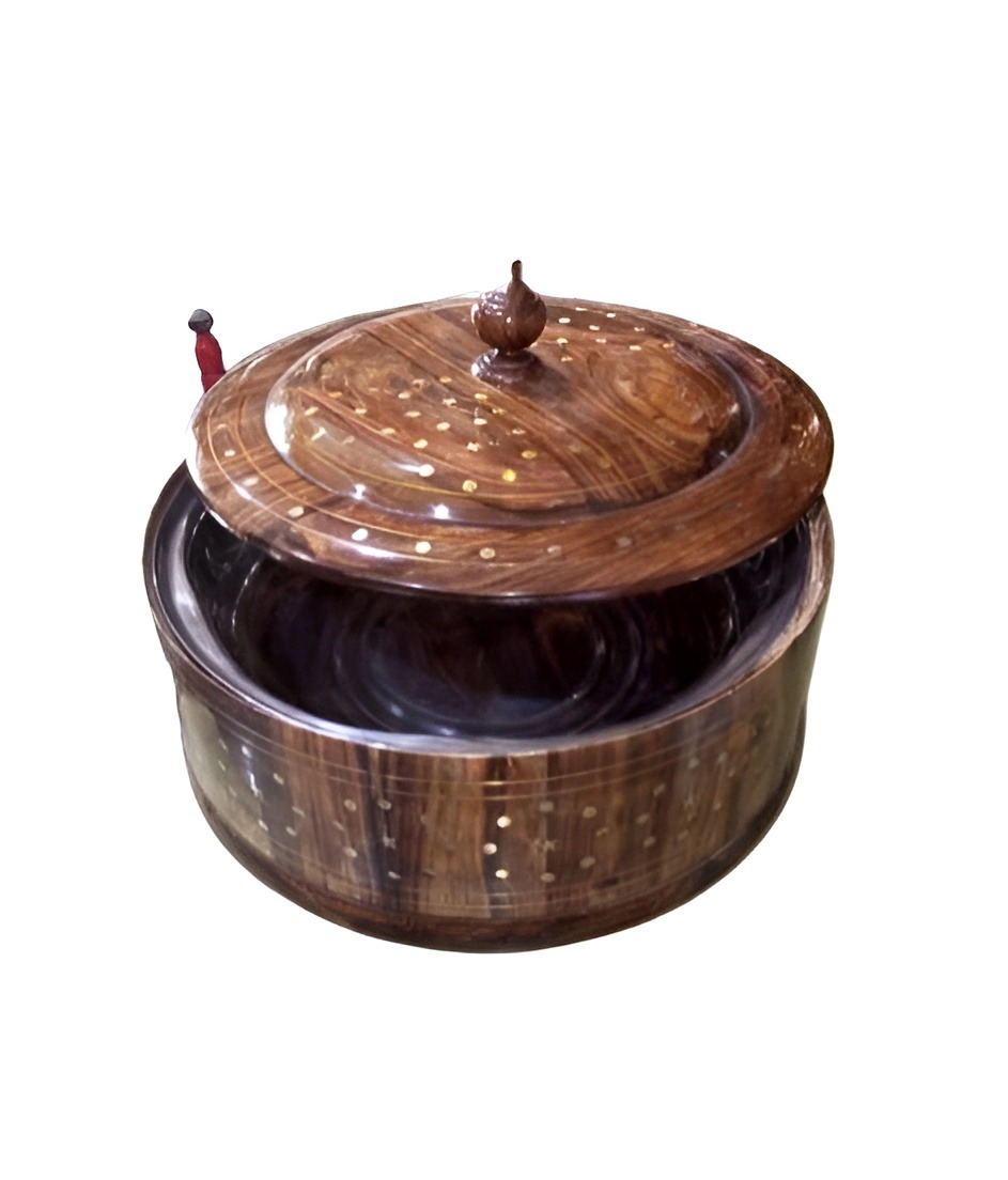 Handmade High Quality Multipurpose Round Wooden Box / Dry Fruit Box