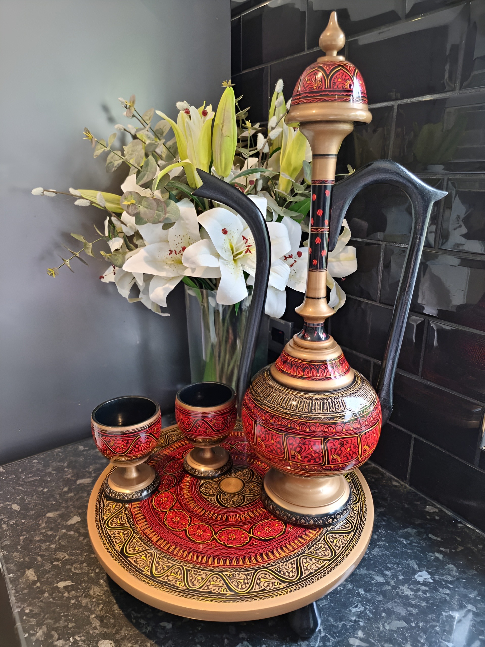 Wooden Decorative Handmade Umer Khayam with Naqshi Work