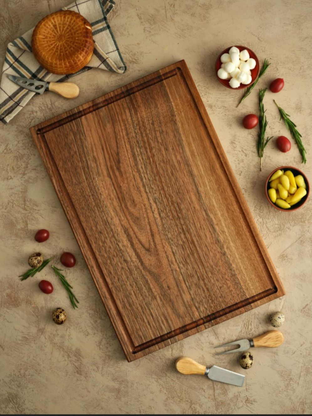 Artisoul Pure Wooden Cutting Board – Food Safe, Non-Toxic Polish, Durable & Practical – Kitchen Essentials