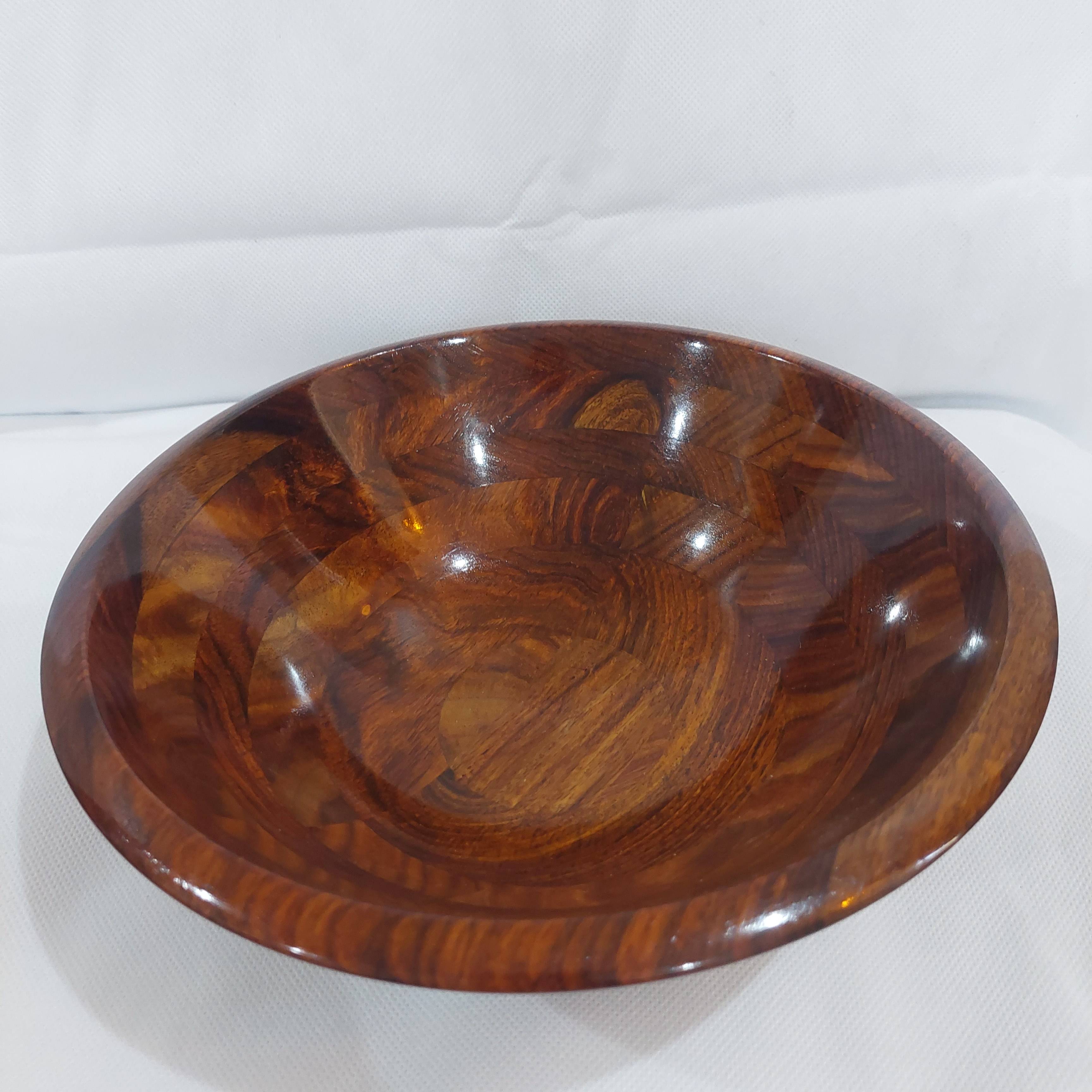 Wooden Handmade Decorative Bowl – Elegant Handcrafted Centrepiece