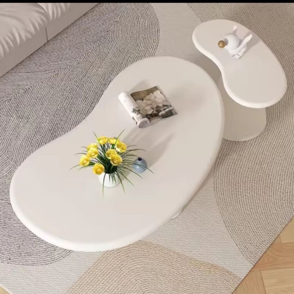 Nordic Style Modern Coffee Table – Geometric Shape, Multipurpose & Sturdy Table for Living Room