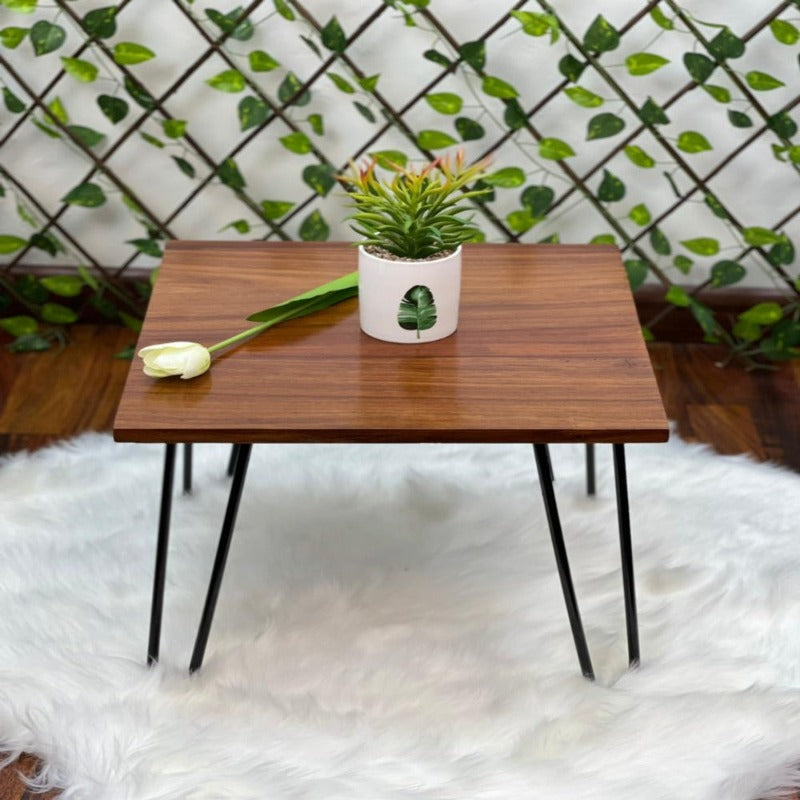 Square Sterling Side & Center Table – Elegant Living Lounge & Drawing Room Table | Modern Wooden Accent Table for Home Décor