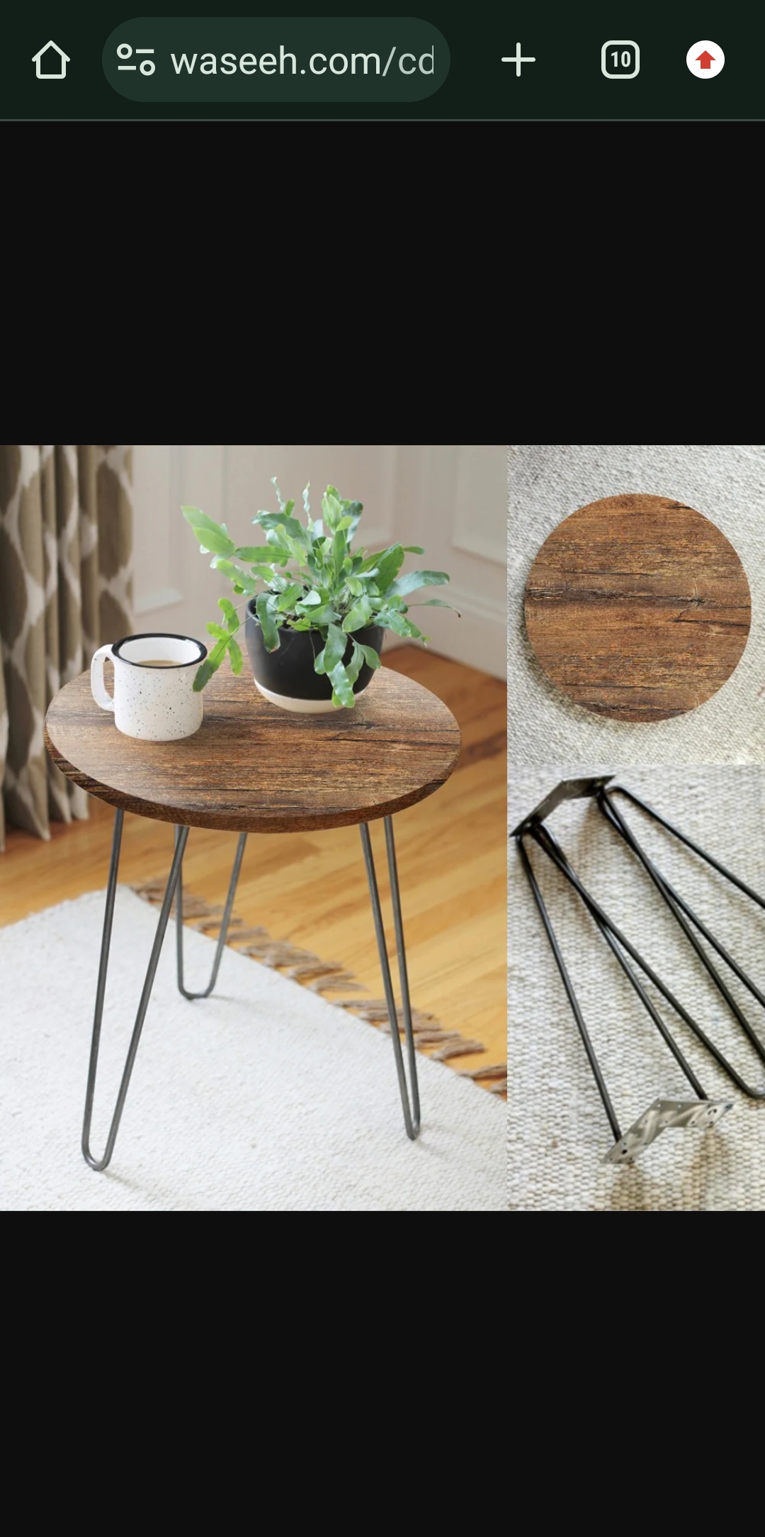 Round Dark Oak Side Table/ Wooden Coffee Table / Minimalistic Side Table / Modern End Table