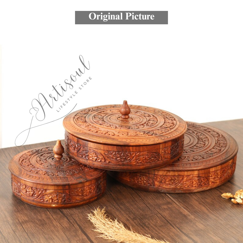 Handcrafted Wooden Round Dryfuit Box with Wooden Top Brass Work / Multipurpose Box 12 x 12