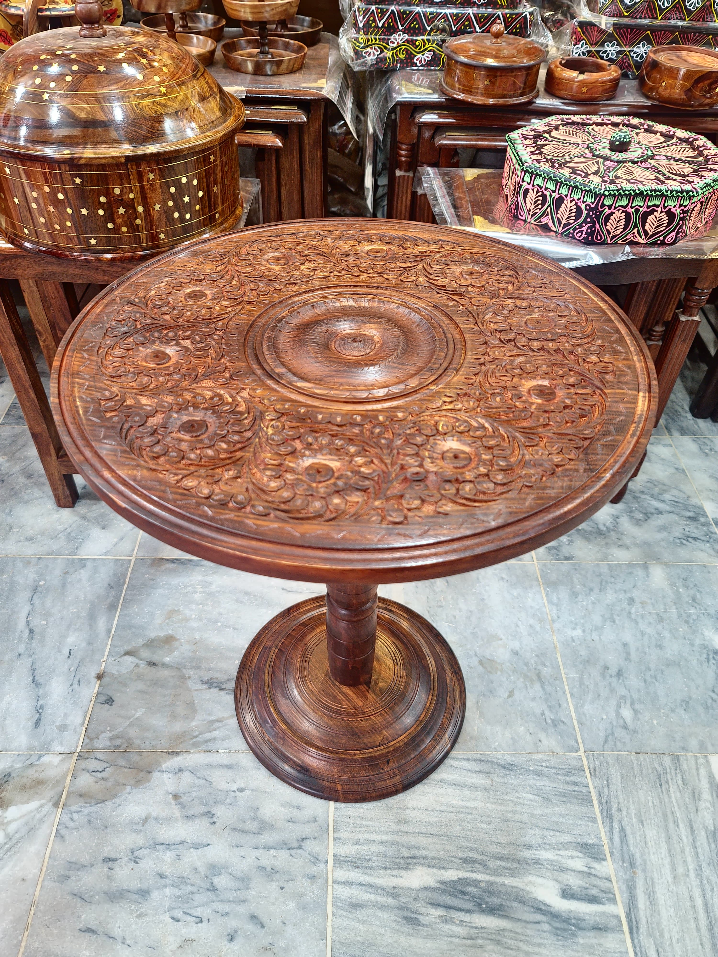 Handmade Wooden Carving Package / Carving Table / Candy Jar / Tissue Box / Brush Holder  and Jewellery Box All in One