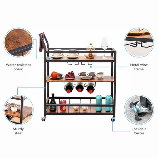 Industrial Style Bar Cart