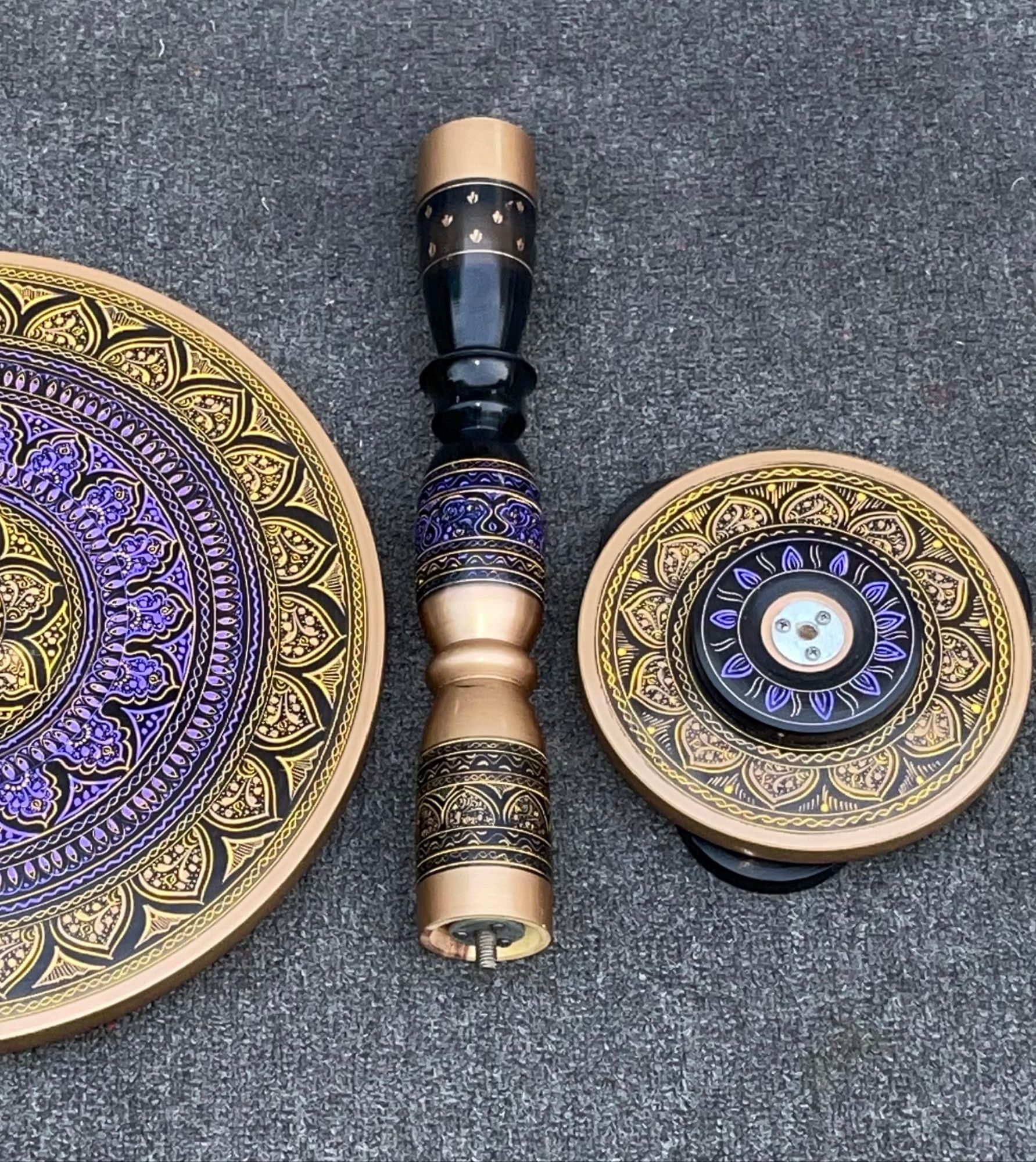 Artistic Nakshi Art Table – Handcrafted Purple Wooden Table | Elegant Accent Table for Home & Office Décor| Artisoul.Pk