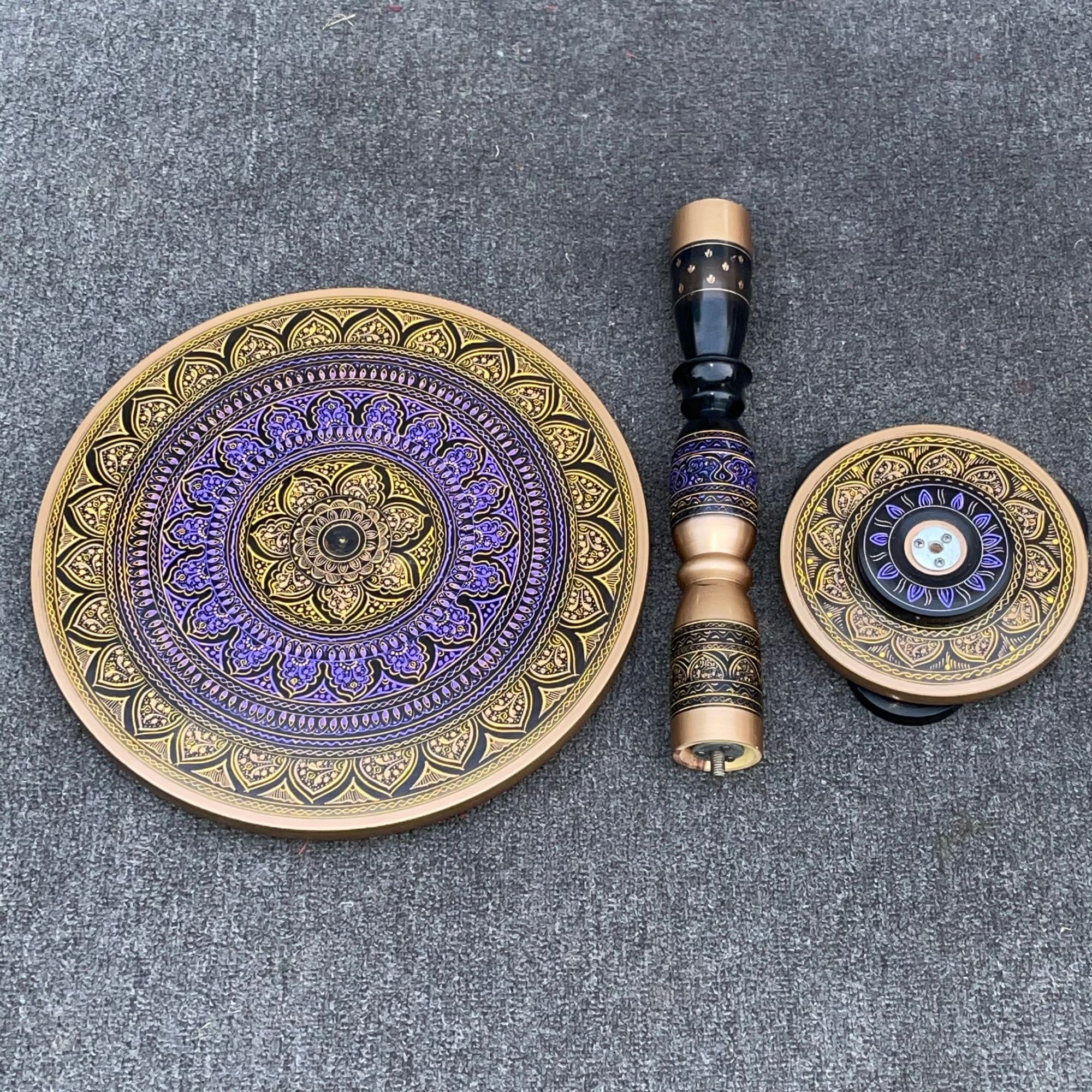 Artistic Nakshi Art Table – Handcrafted Purple Wooden Table | Elegant Accent Table for Home & Office Décor| Artisoul.Pk