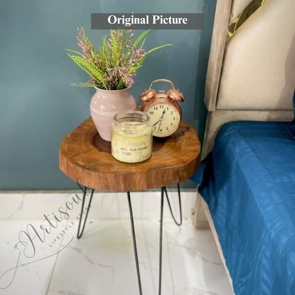 Artisoul Handmade Live Edge Coffee Table | Solid Wood Slab Center Table | Single, Set of 2 or 3 | Modern Metal Hairpin Legs, Rustic Wooden Legs & Industrial Metal Frame Options