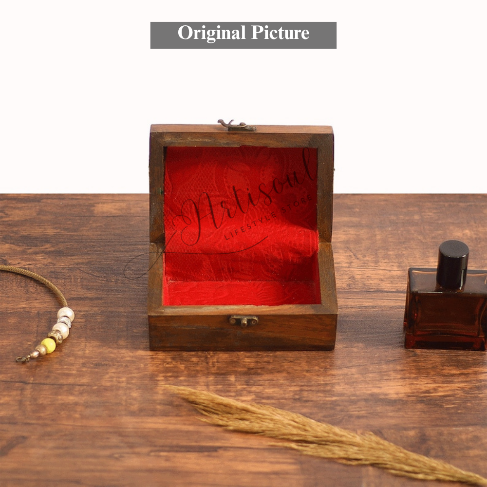 Artisoul Handmade Hand-Carved Wooden Jewelry & Multipurpose Box – Artisan Crafted Sheesham Wood Storage Box for Jewellery, Trinkets & Keepsakes – Luxury Gift for Women & Men| 