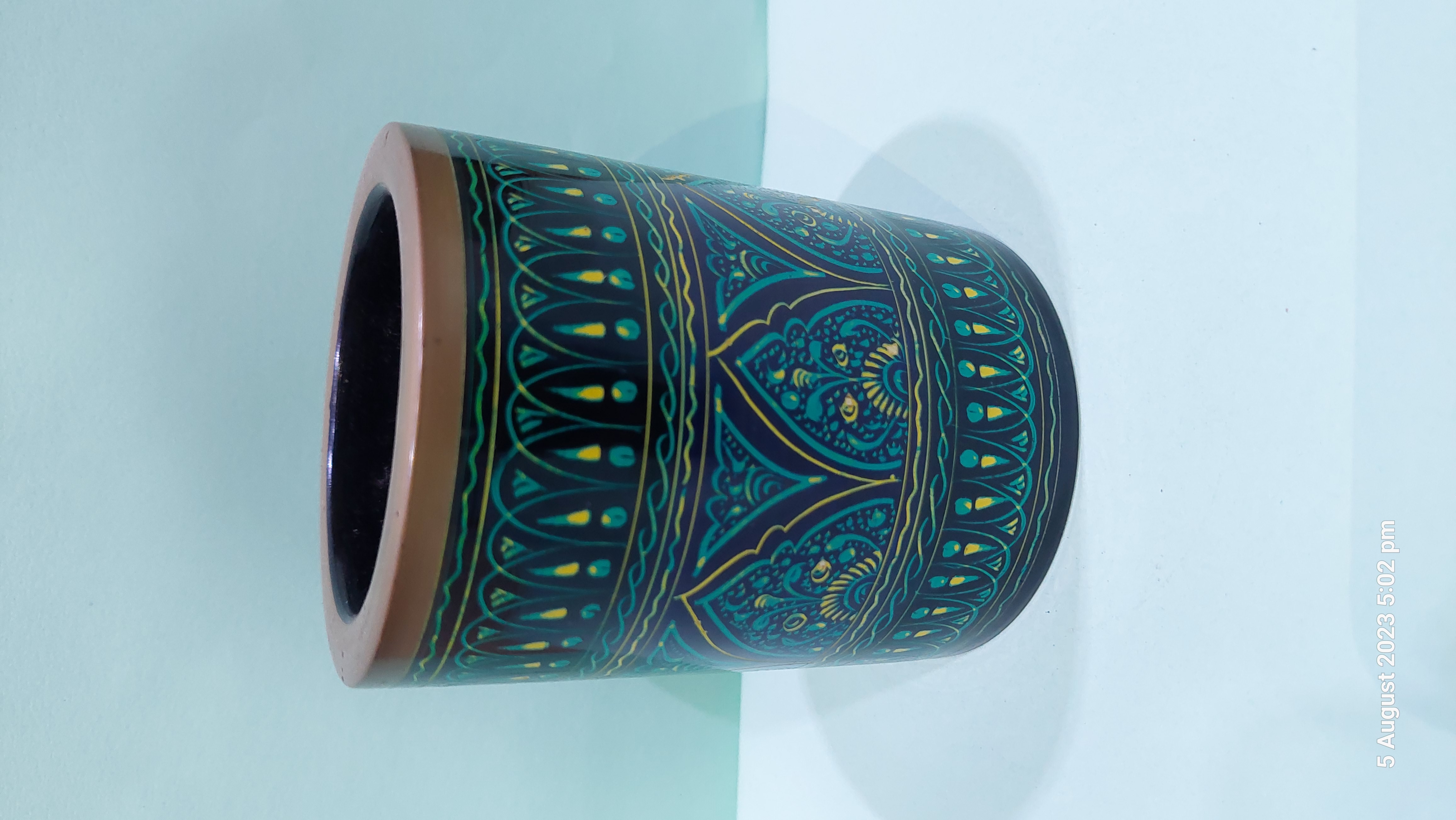 Naqshi Style High Quality Handcrafted Wooden Pen Holder| Artisoul.Pk