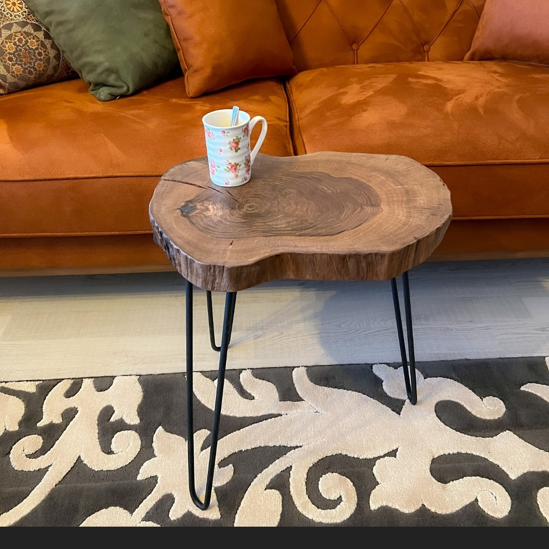 Premium Live Edge Wooden Coffee Table | Handmade Shesham & Acacia Wood Table | Single, Set of 2, or Set of 3 Options