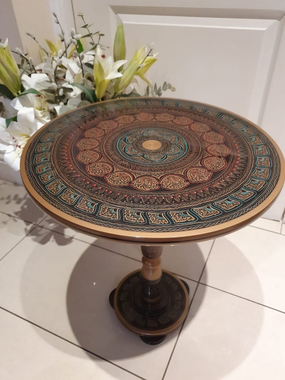 Handcrafted Naqshi Style Wooden Coffee Table for Decor / Multipurpose | Artisoul.Pk