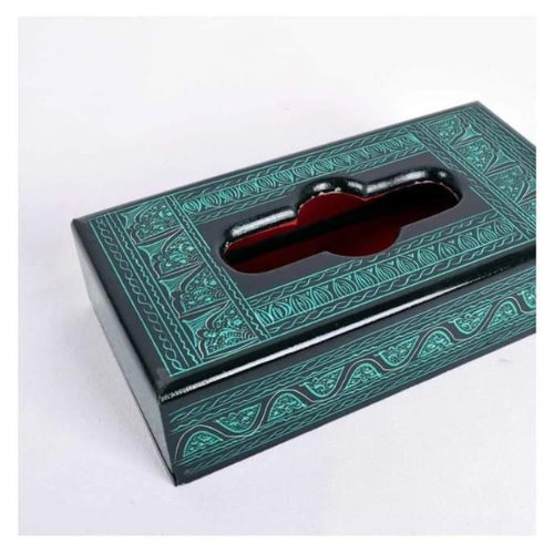 Handcrafted Naqshi Style Wooden Tissue Box – Premium Home Decor By Artisoul.Pk