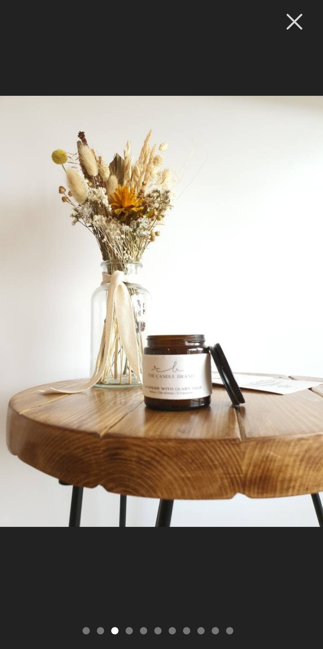 Round Dark Oak Side Table/ Wooden Coffee Table / Minimalistic Side Table / Modern End Table