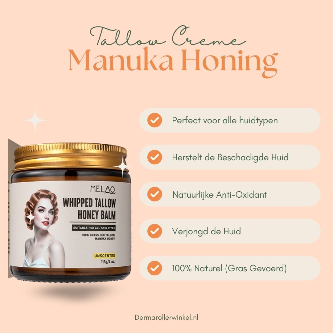 Tallow Balm Manuka Honing Opgeklopt 113 Gram