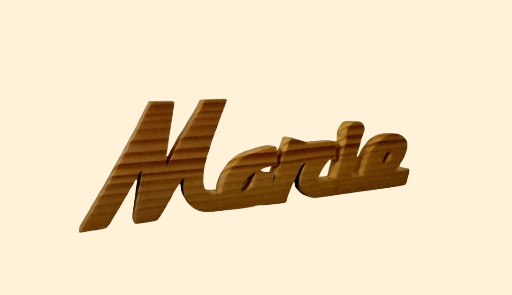 🌸 Prénom “Marie” en bois massif– Nom Marie calligraphie en bois  - Prénoms féminin artisanal en pin massif