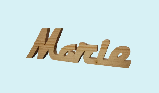 🌸 Prénom “Marie” en bois massif– Nom Marie calligraphie en bois  - Prénoms féminin artisanal en pin massif