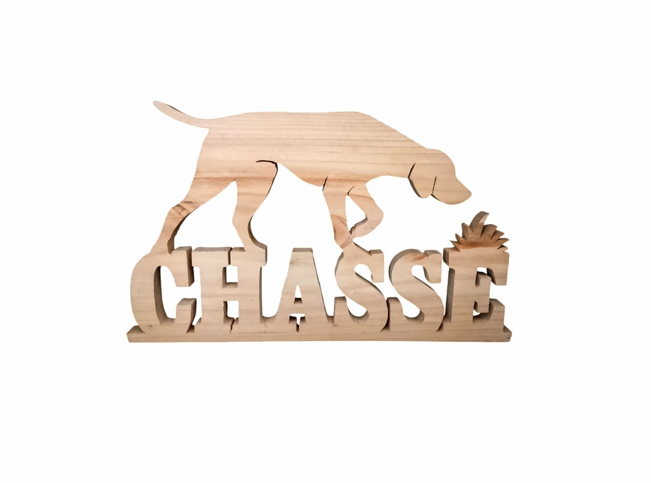 Chien ami du chasseur - Chien de chasse bois - Chantournge bois « CHASSE & CHIEN »