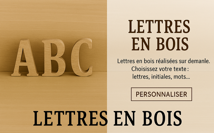 Lettres en bois ou contreplaqué à la demande - lettres bois Personnalisez a l'unité et bien plus encore