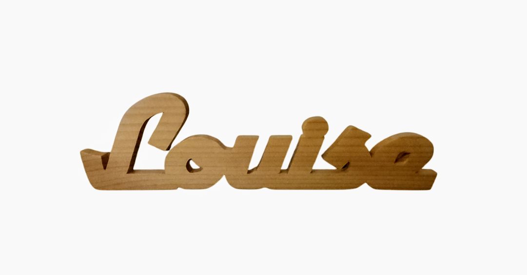 Prénom “Louise” en bois – 🌸 Création artisanale en pin massif chantourné - Louise en bois