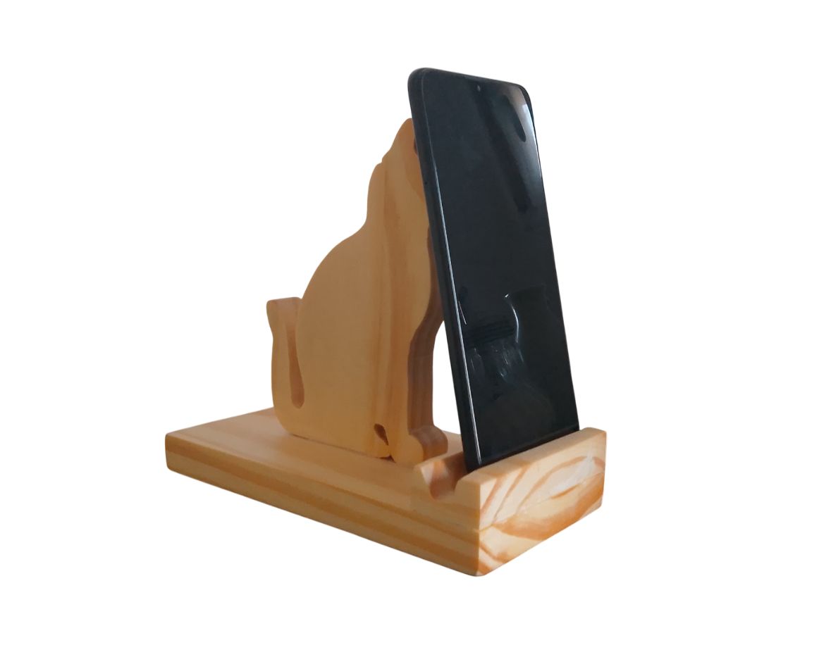 Support téléphone en bois
