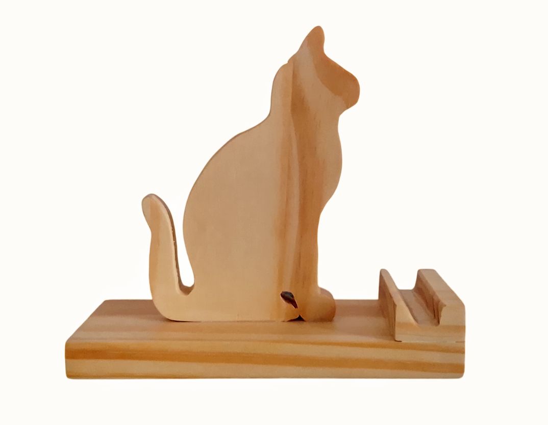 Support téléphone en bois