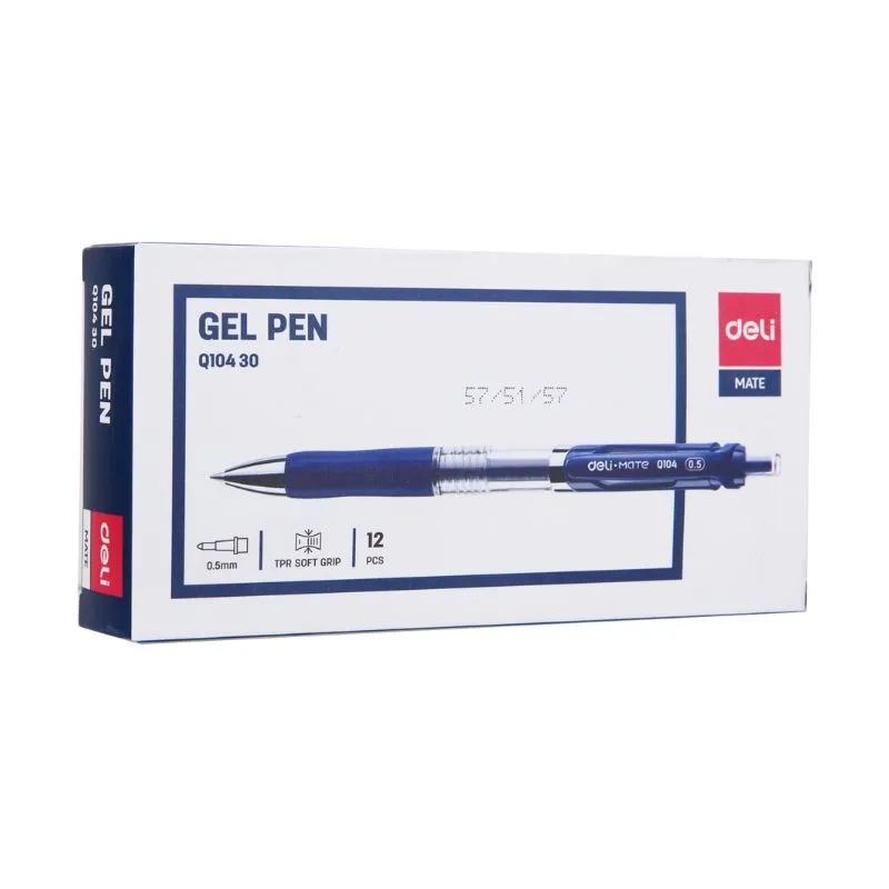 Caneta de gel de imprensa Deli EQ10430 com ponta de 0,5 mm (azul)