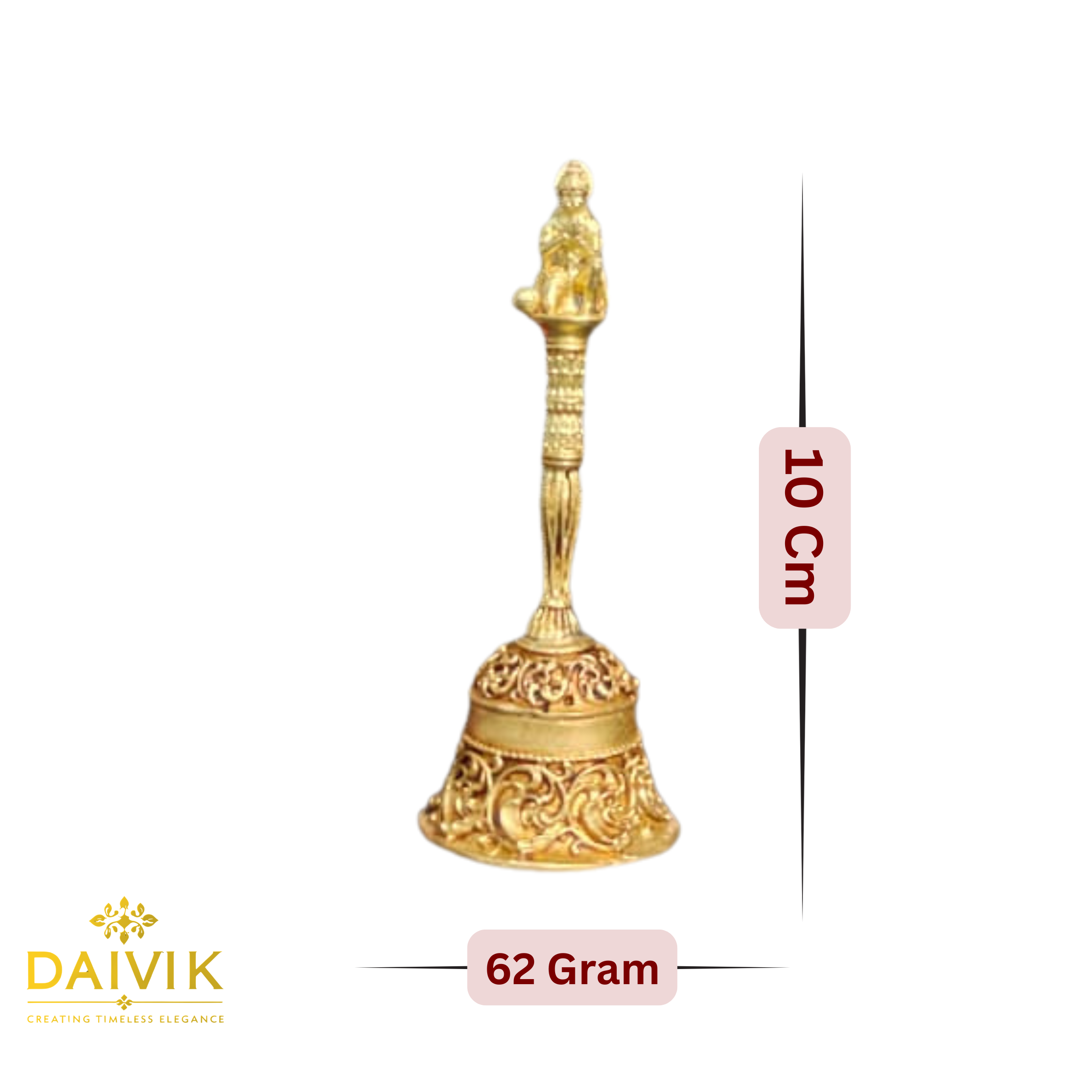 Hanuman Pooja Hand Bell Brass Idol
