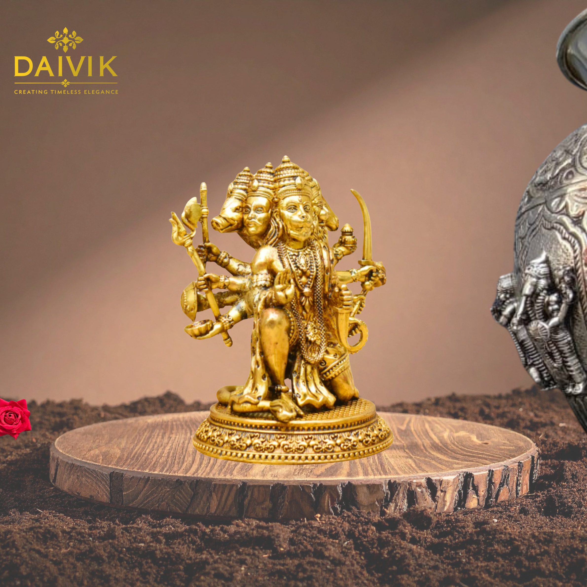 Panchmukhi Hanuman Brass Idol