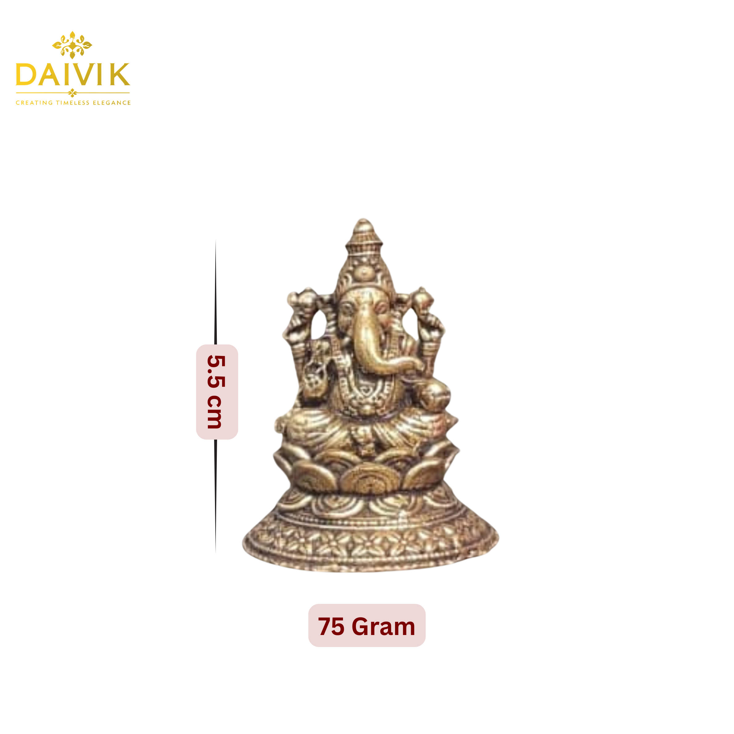 Gajanan Ganesha Brass Idol