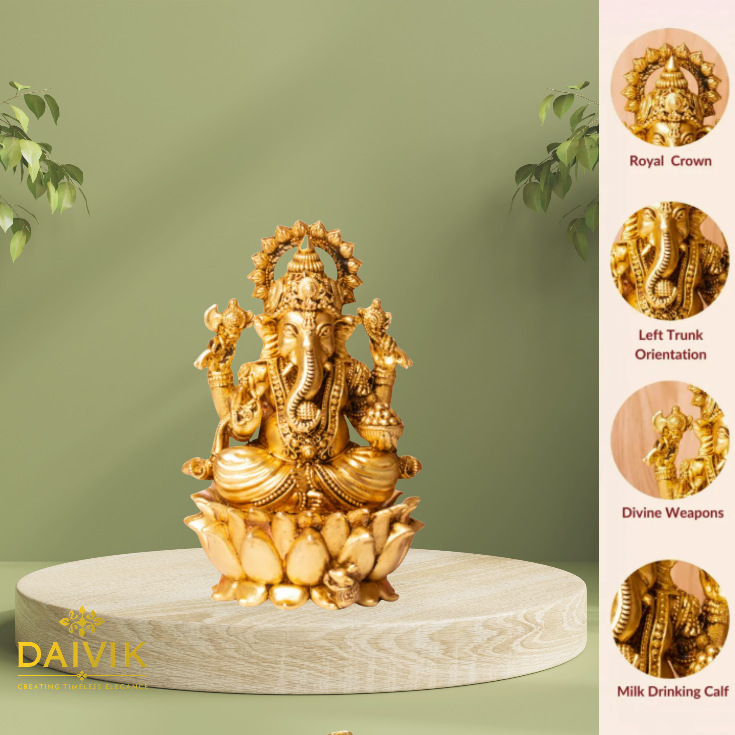  Ganpati Bappa Brass Idol