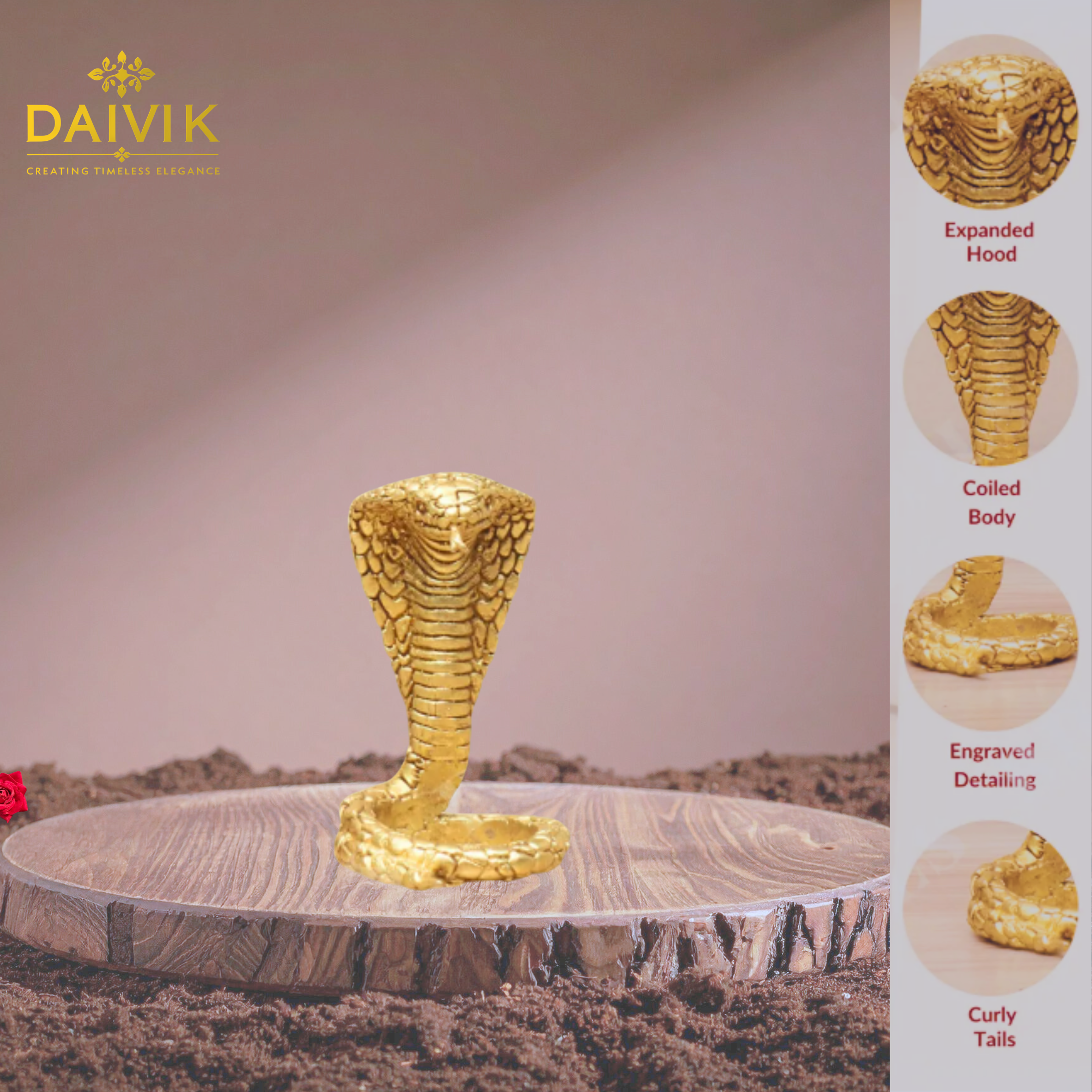  Vasuki Naag Brass Idol