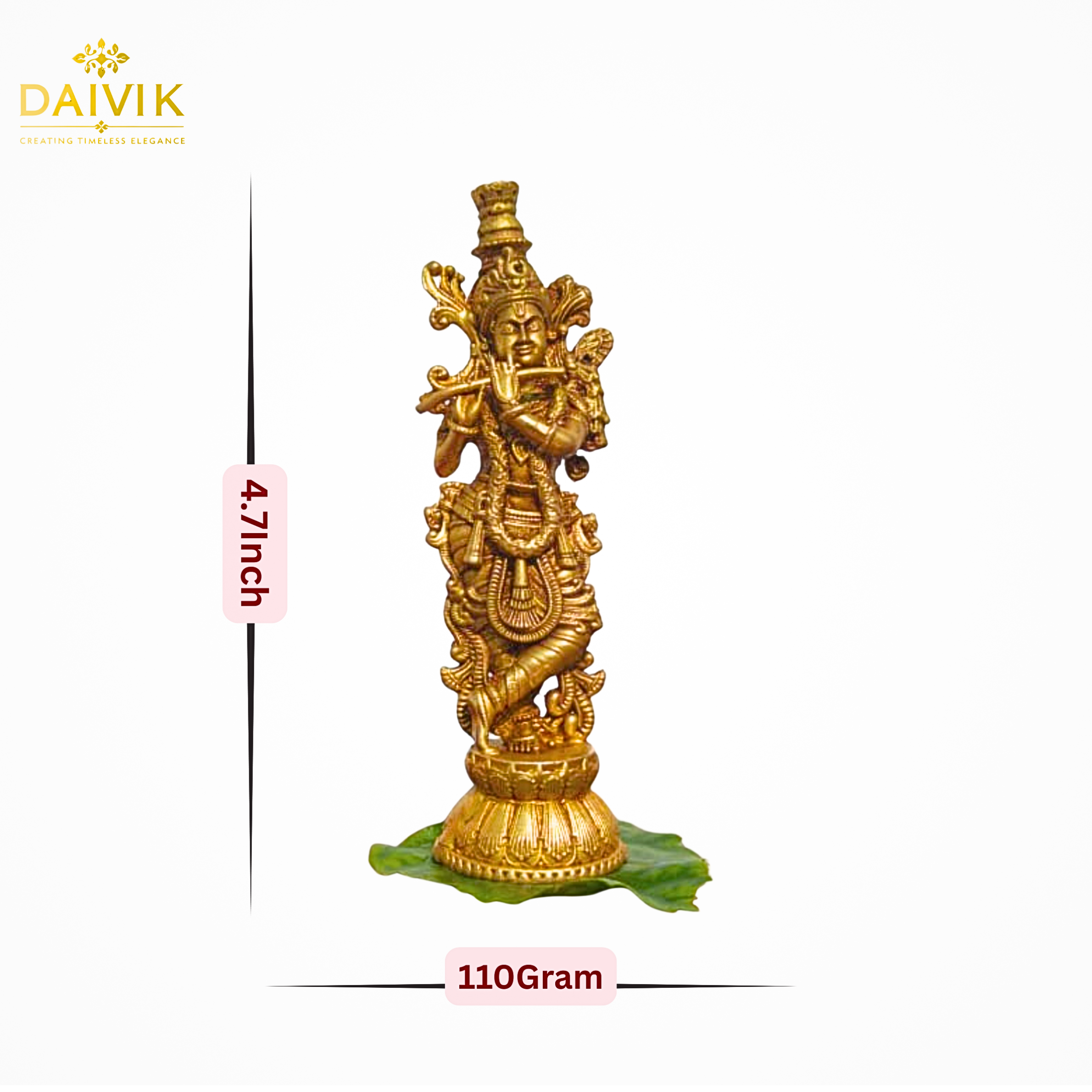 Krishna Brass Idol