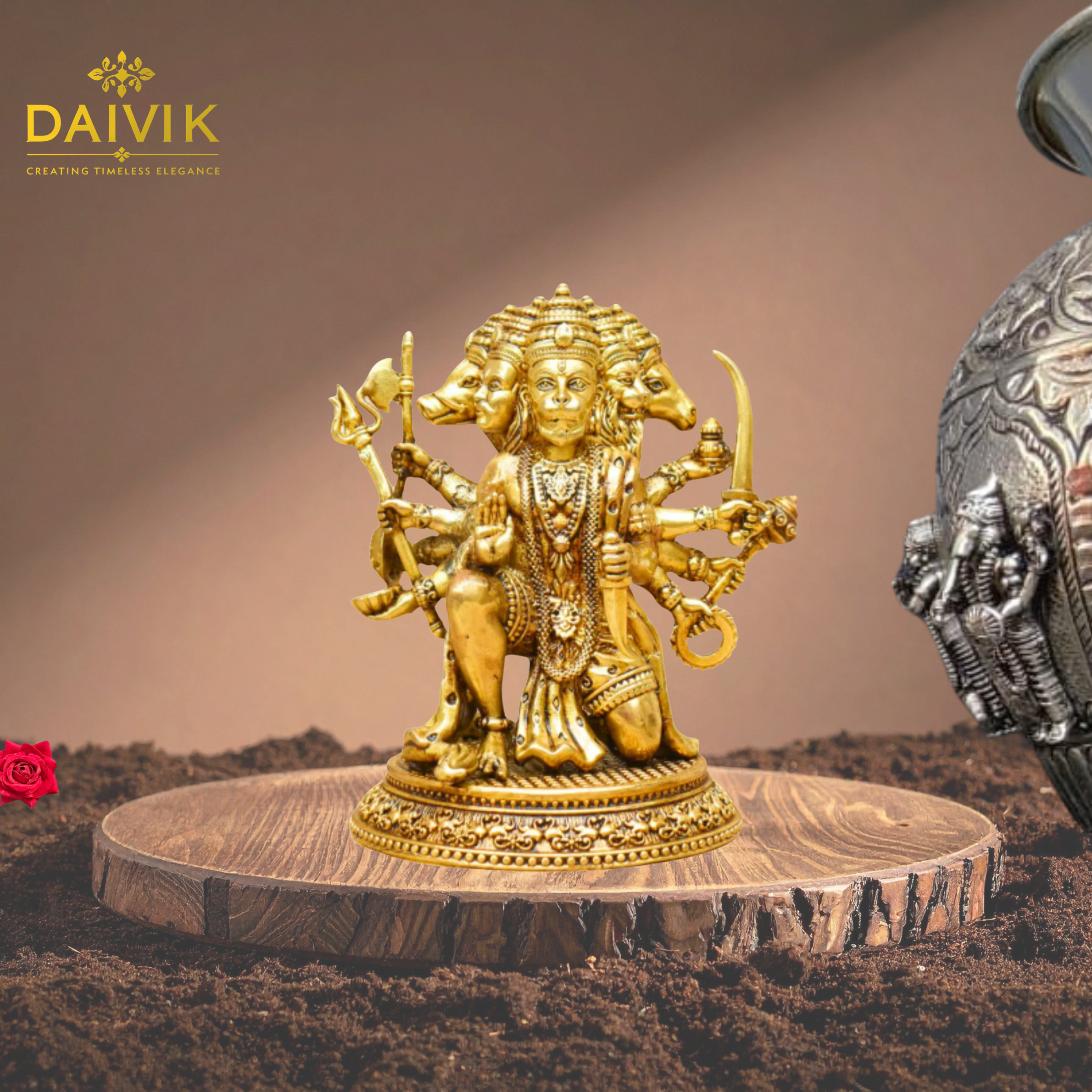 Panchmukhi Hanuman Brass Idol