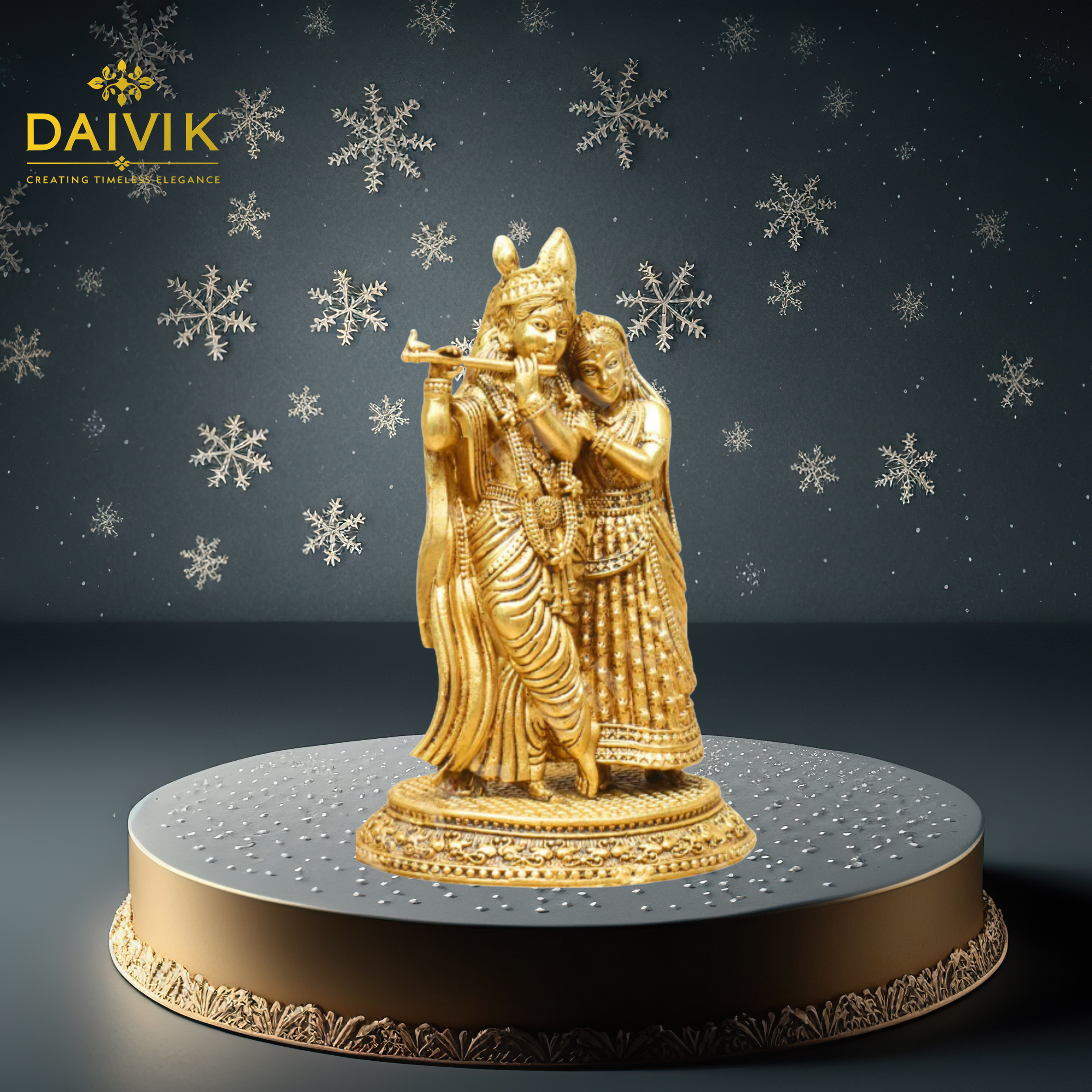  Radha Krishna Brass Idol