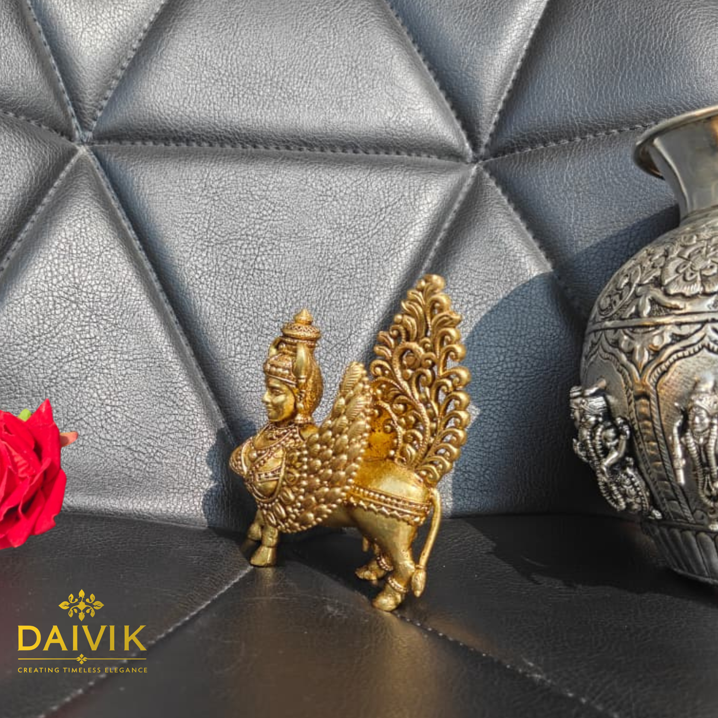 Kamdhenu Cow Brass Idol