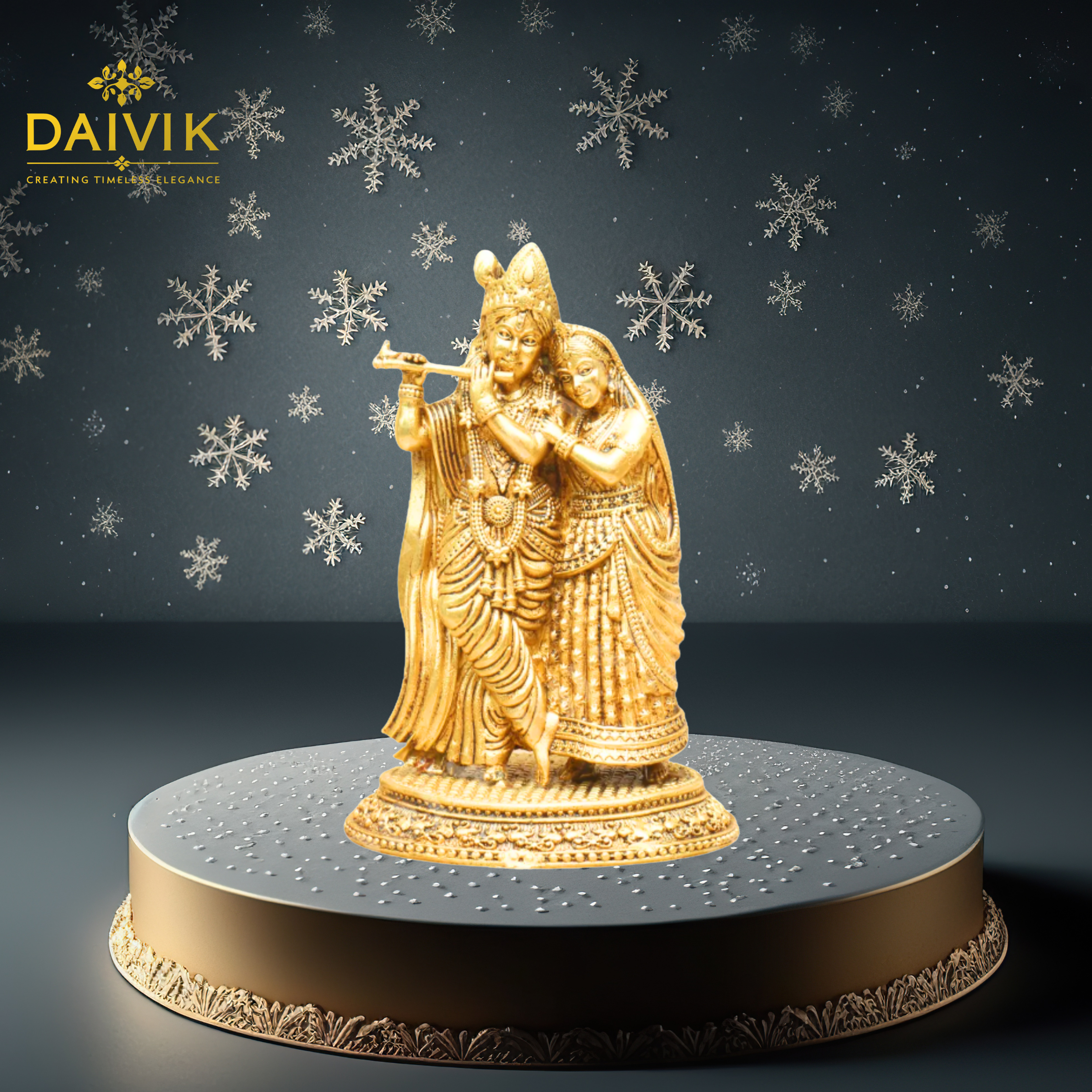  Radha Krishna Brass Idol