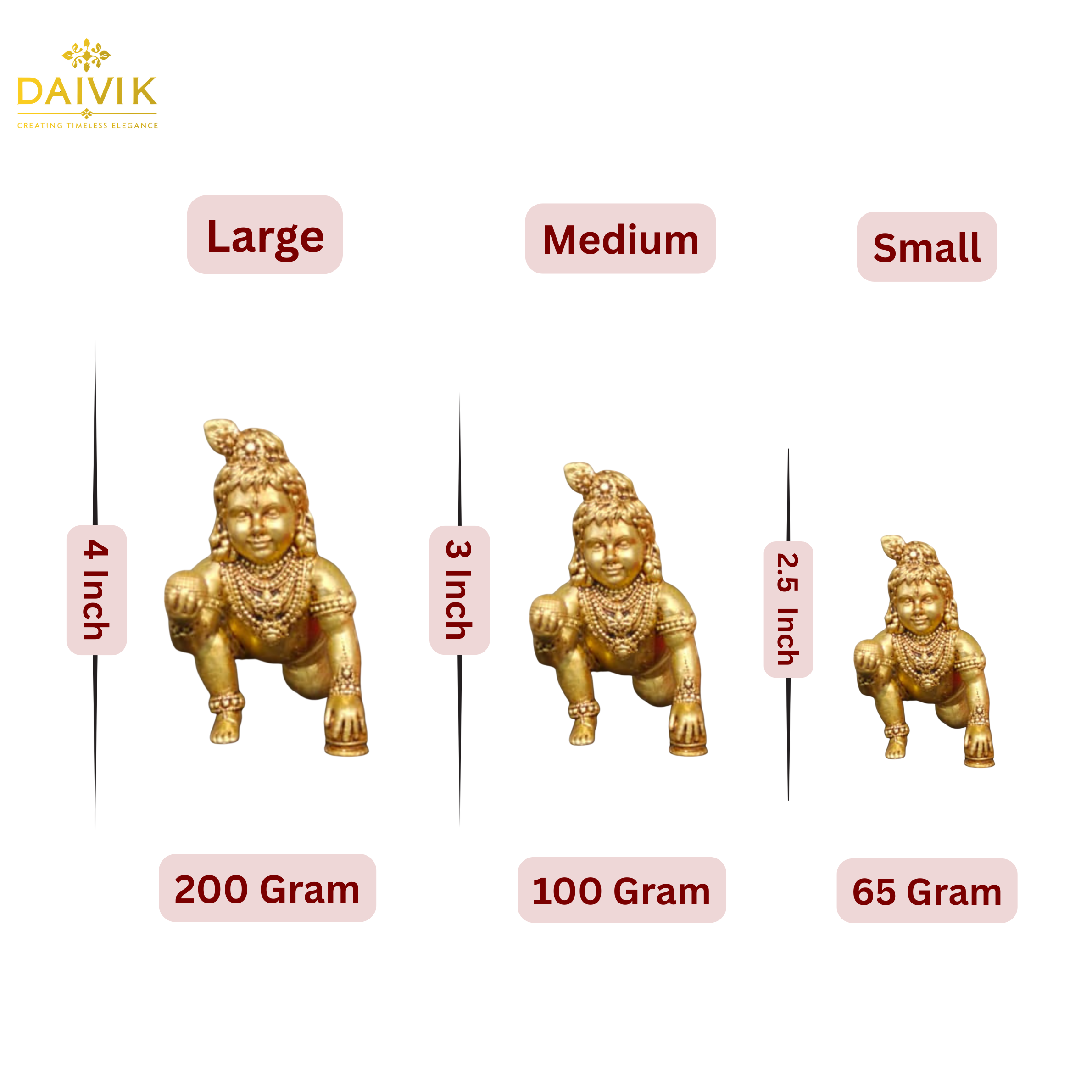 Ladoo Gopal Brass Idol