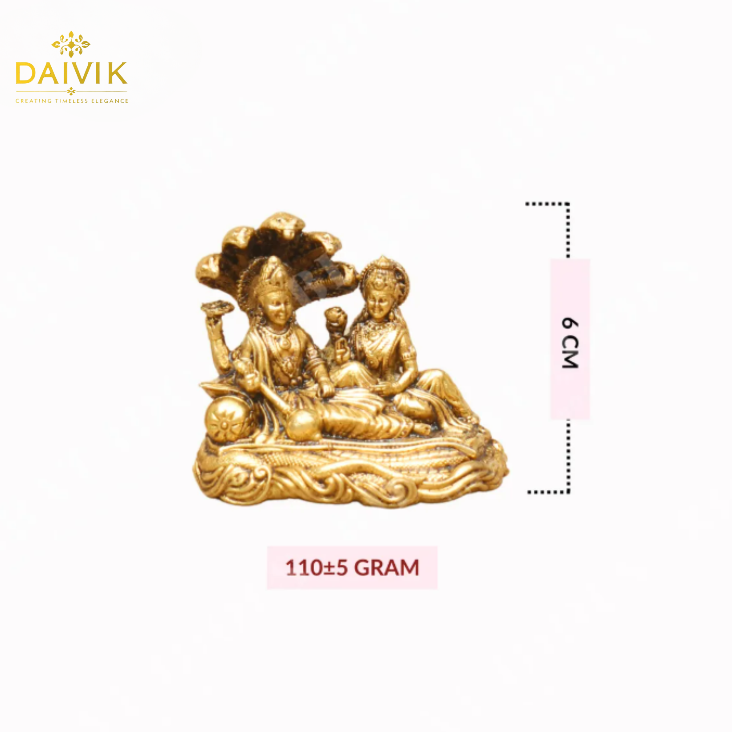 Lord Vishnu & Goddess Lakshmi Brass Idol