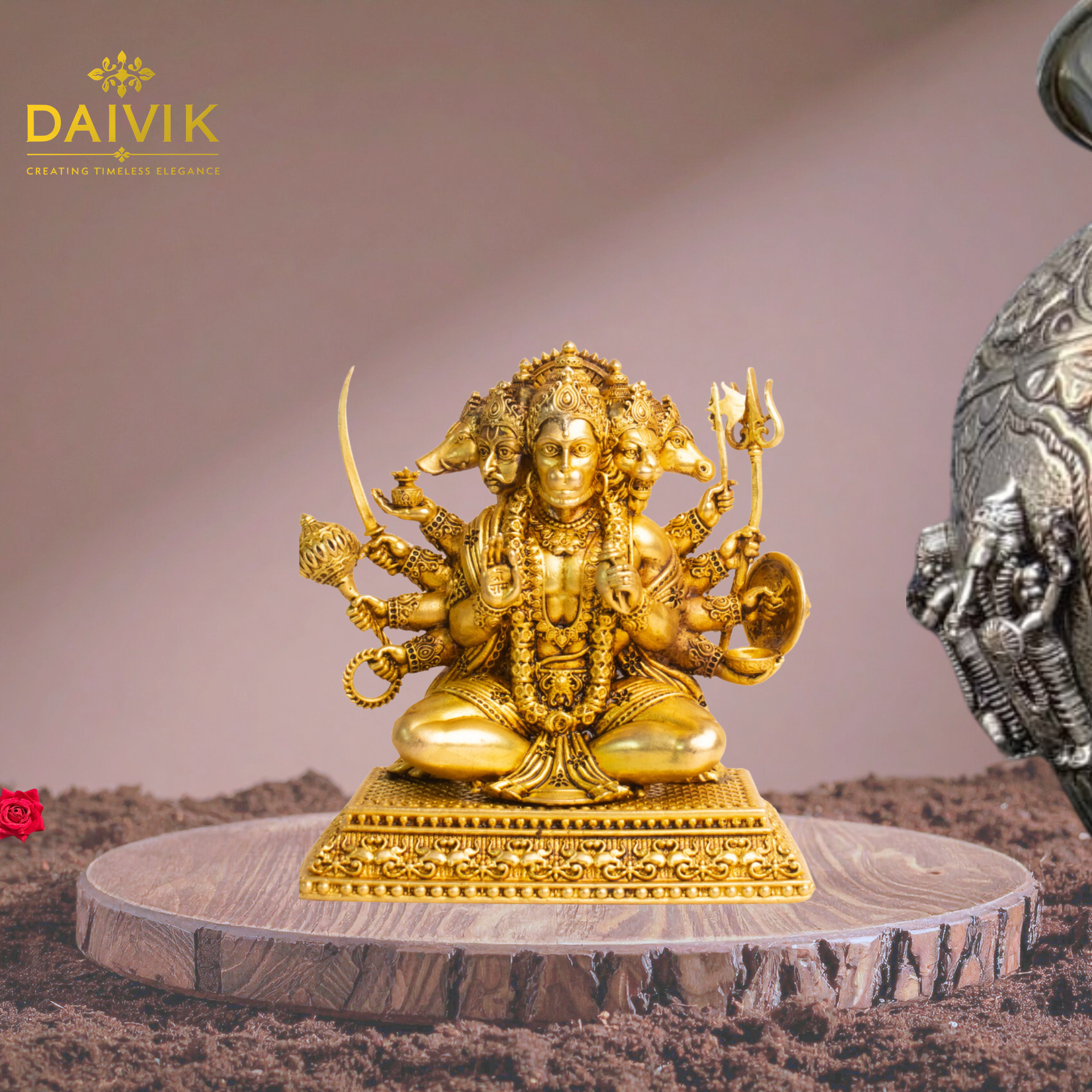 Panchmukhi Veer Hanuman Brass Idol